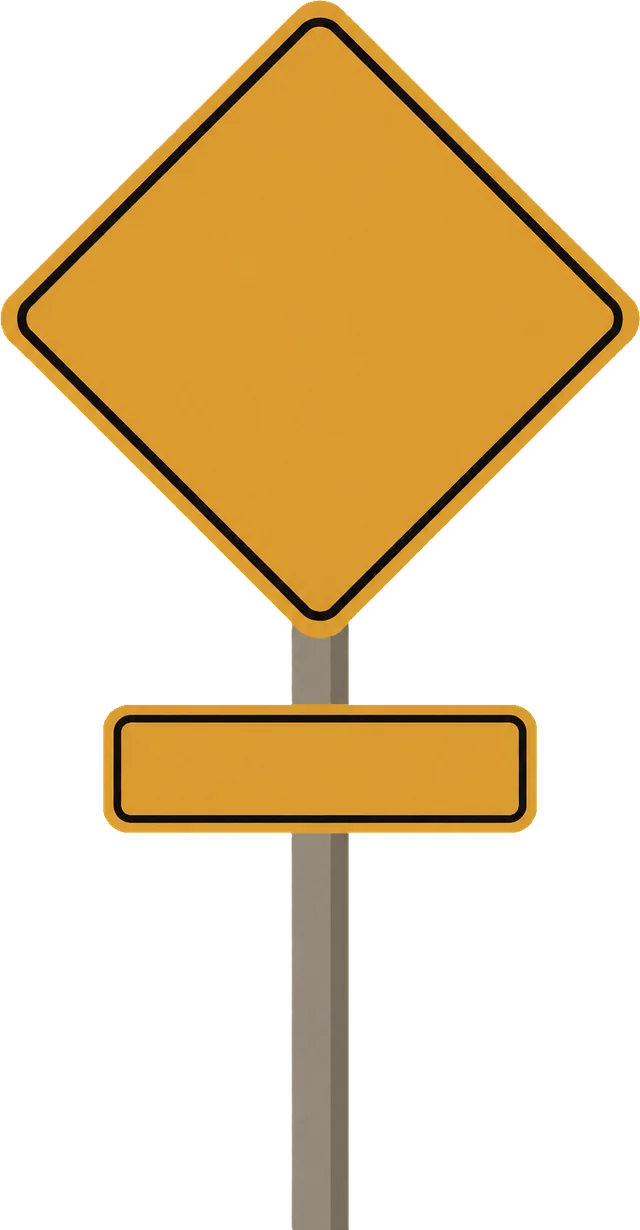 Roadside warning sign